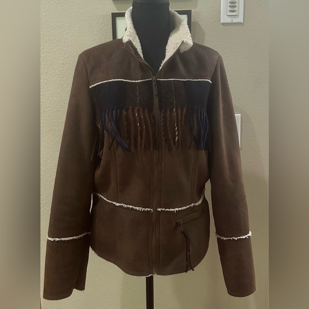 Prana Brown Jacket With Upcycled Pendleton Blanke… - image 4